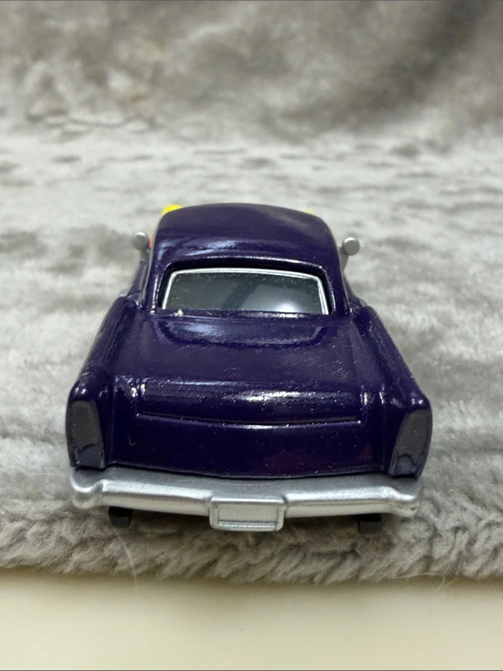 🏎️ Disney Pixar Cars Rare Greta 1:55 Diecast Purple With Flames On Hood & Side